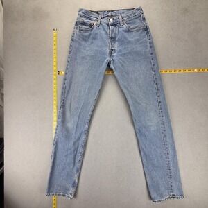 Vintage Levis 501 Jeans Womens Light Wash Straight Button Fly USA Fits 26x33